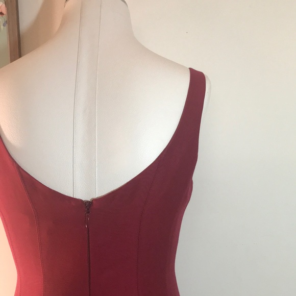 Halston Heritage Garnet Flared Gown. - Picture 4 of 8